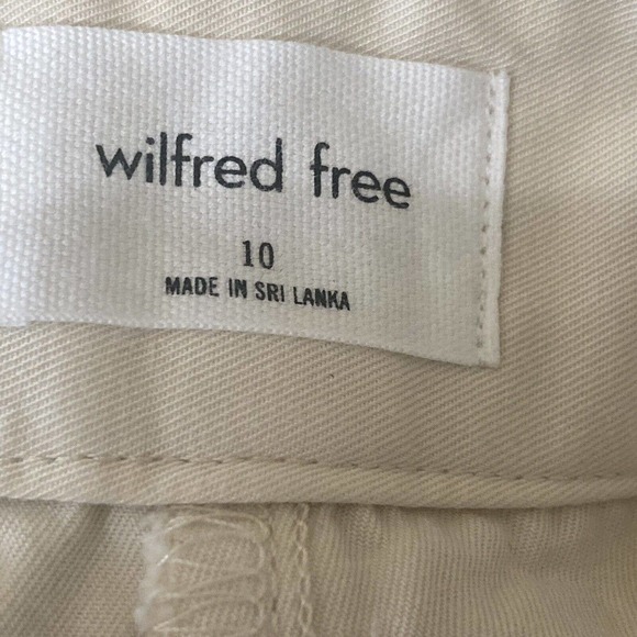 Wilfred Free Pants Womens 10 High Waist Ascendant‎ Utility Beige Cotton Sequoia - Picture 8 of 12